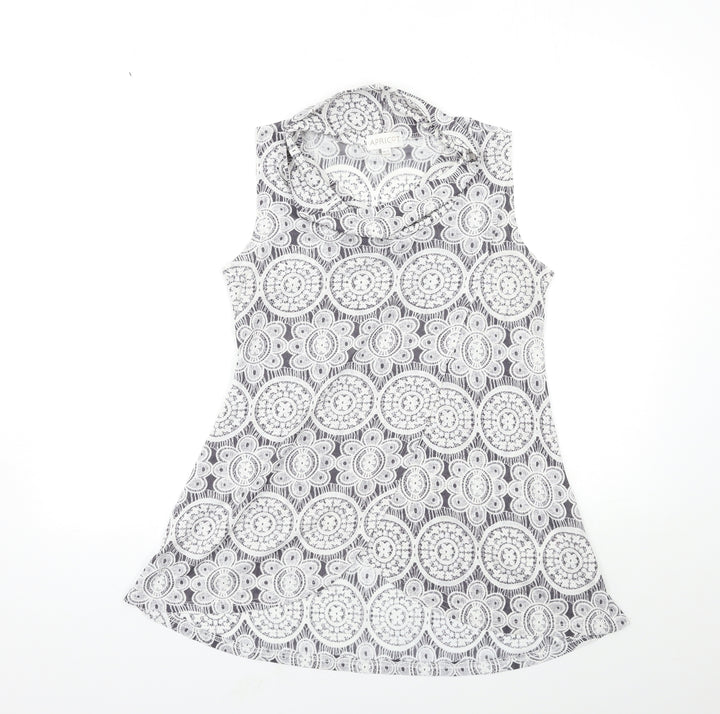 Apricot Womens Grey Animal Print  Basic Tank Size 8