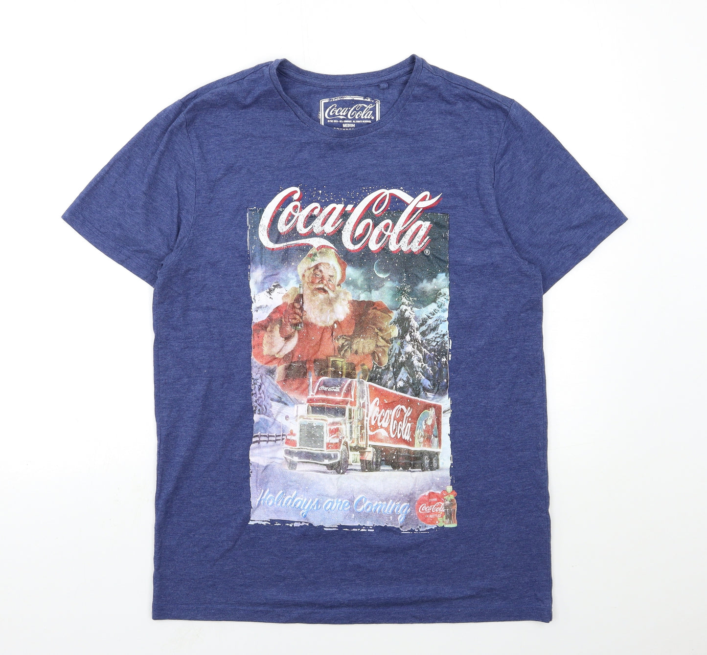 Matalan Mens Blue    T-Shirt Size M  - CHRISTMAS