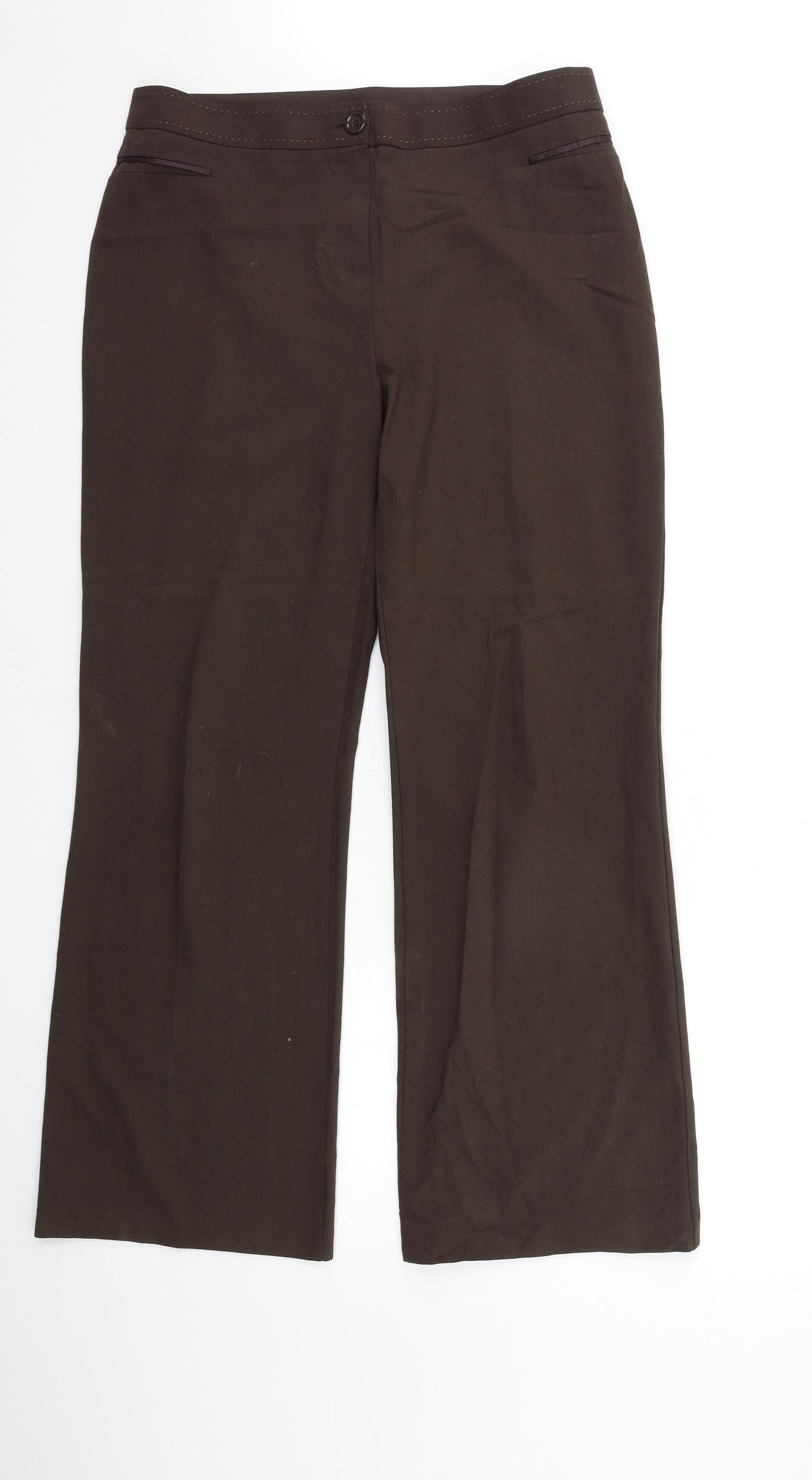 Marks and Spencer Womens Brown   Trousers  Size 16 L31 in