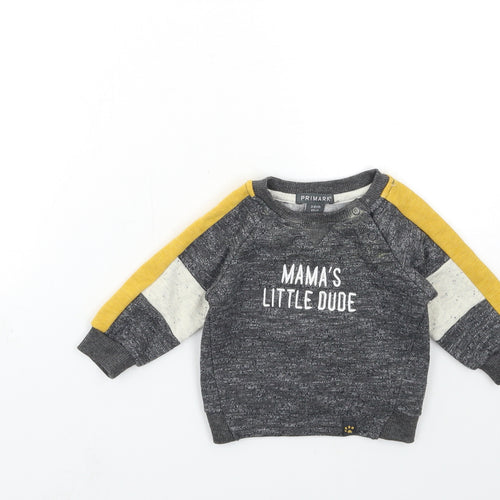 Primark Baby Grey   Pullover Jumper Size 3-6 Months
