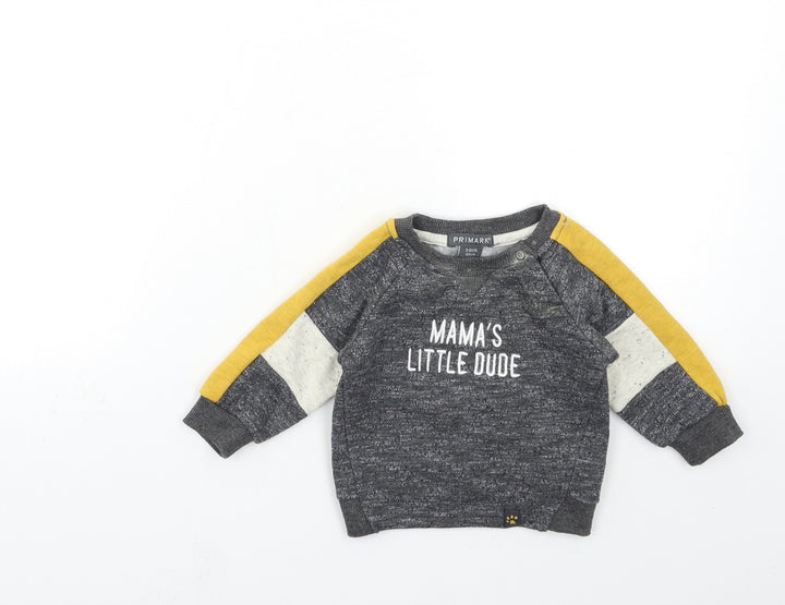 Primark Baby Grey   Pullover Jumper Size 3-6 Months