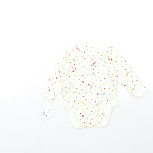 Nutmeg Baby White Geometric  Babygrow One-Piece Size 0-3 Months
