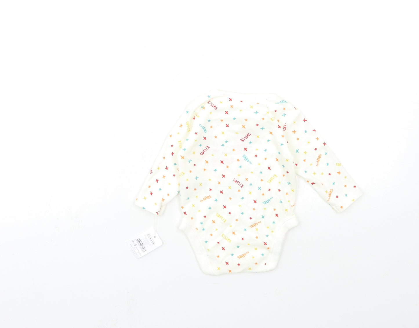 Nutmeg Baby White Geometric  Babygrow One-Piece Size 0-3 Months