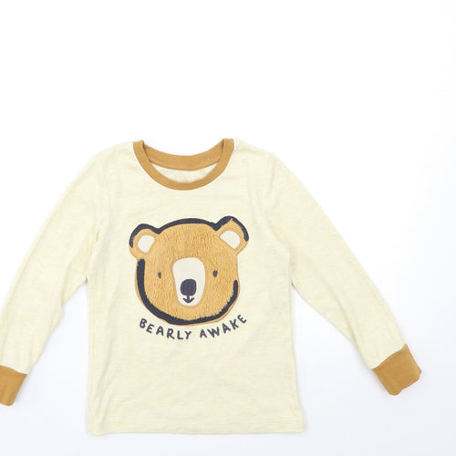 George Boys Beige   Basic T-Shirt Size 4-5 Years