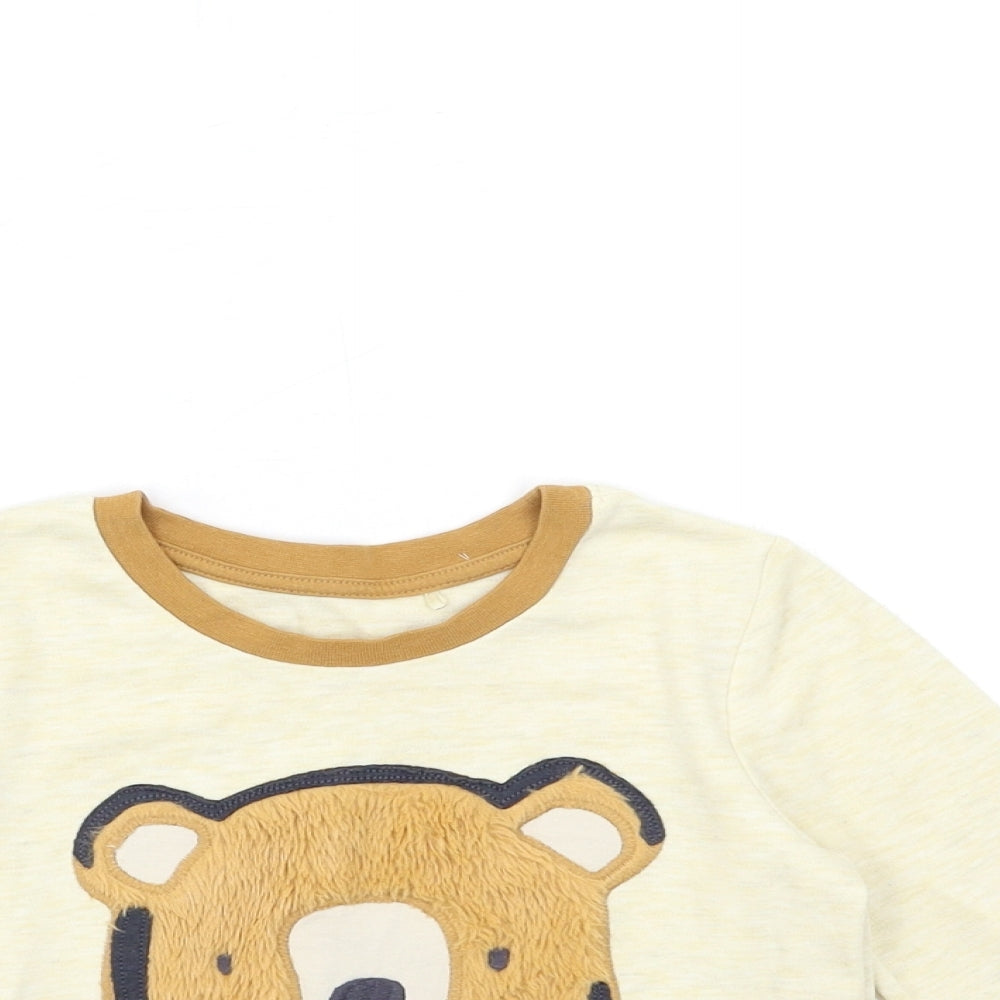 George Boys Beige   Basic T-Shirt Size 4-5 Years