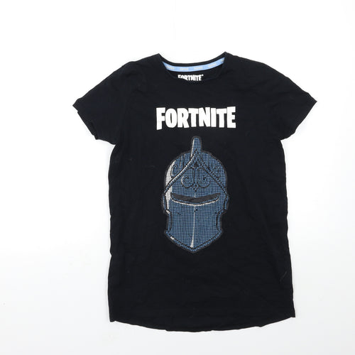 Primark Boys Black   Basic T-Shirt Size L  - FORTNIGHT