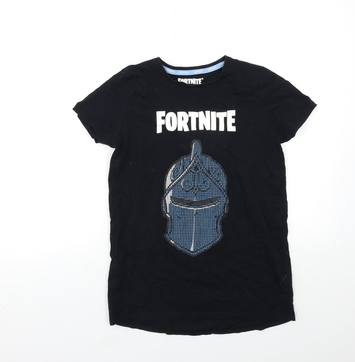 Primark Boys Black   Basic T-Shirt Size L  - FORTNIGHT
