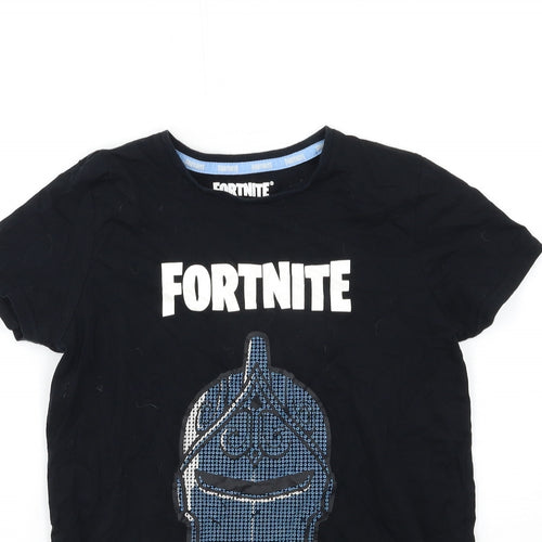 Primark Boys Black   Basic T-Shirt Size L  - FORTNIGHT