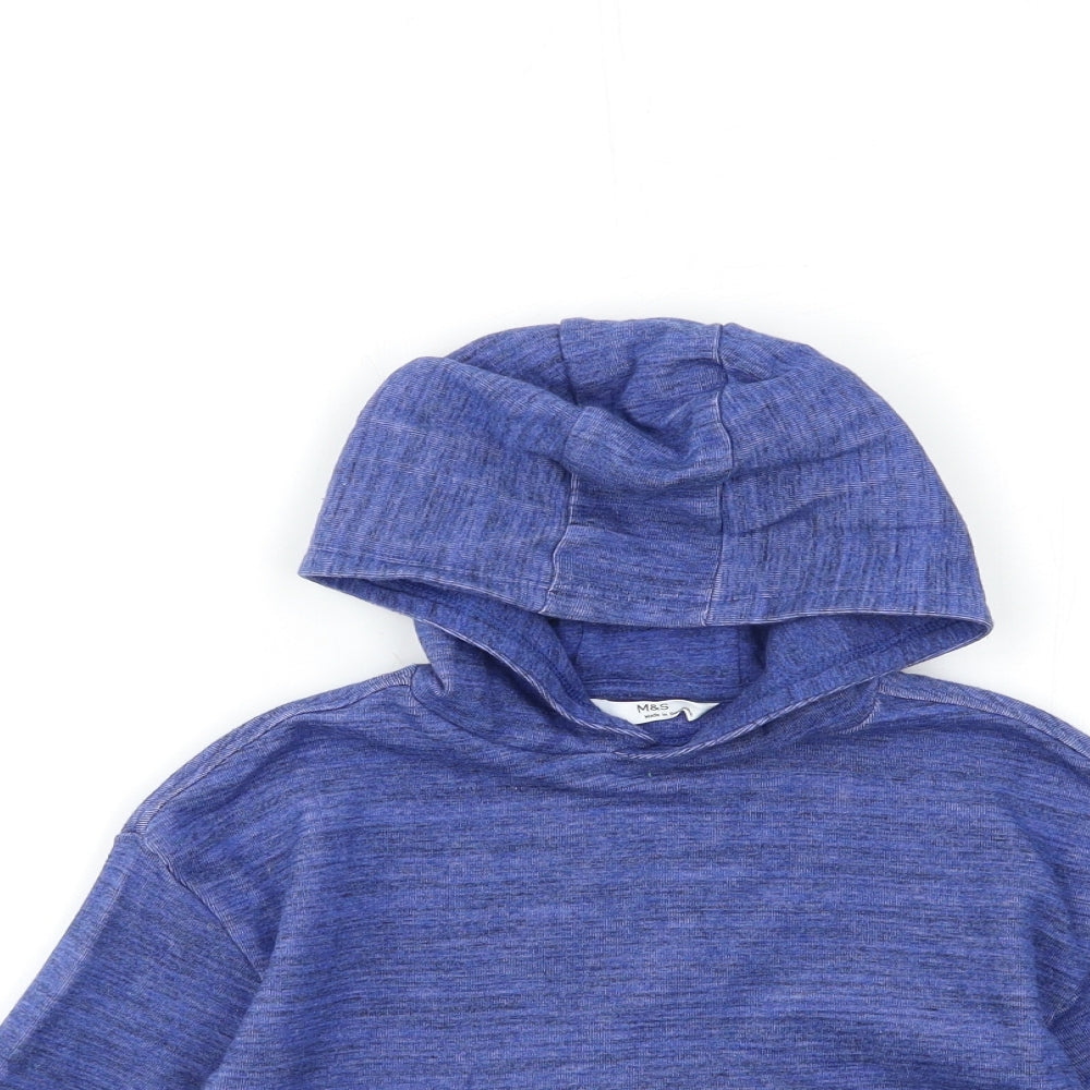 Marks and Spencer Boys Blue   Pullover Hoodie Size 4-5 Years