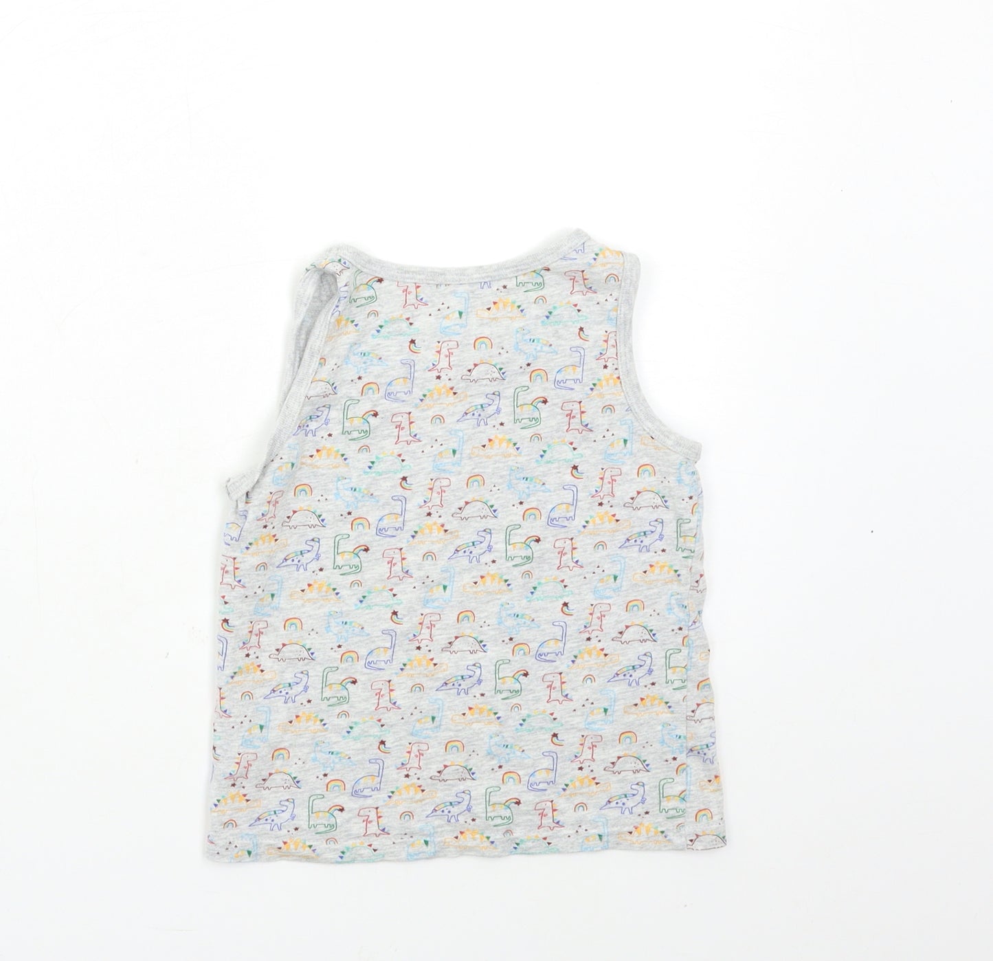 George Boys Grey Animal Print  Basic Tank Size 4-5 Years