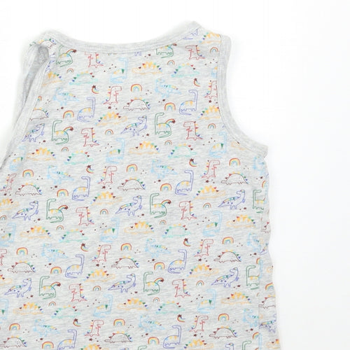 George Boys Grey Animal Print  Basic Tank Size 4-5 Years