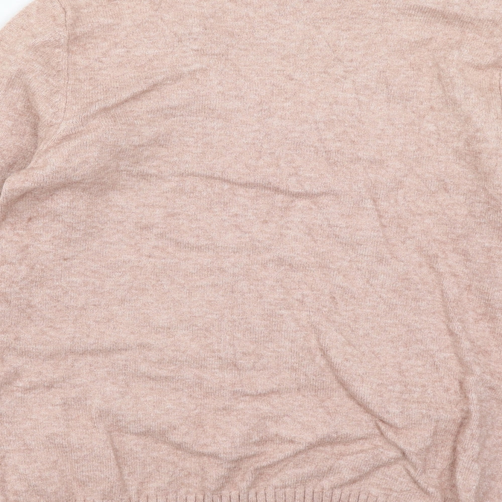 VILA Womens Pink  Knit Pullover Jumper Size L