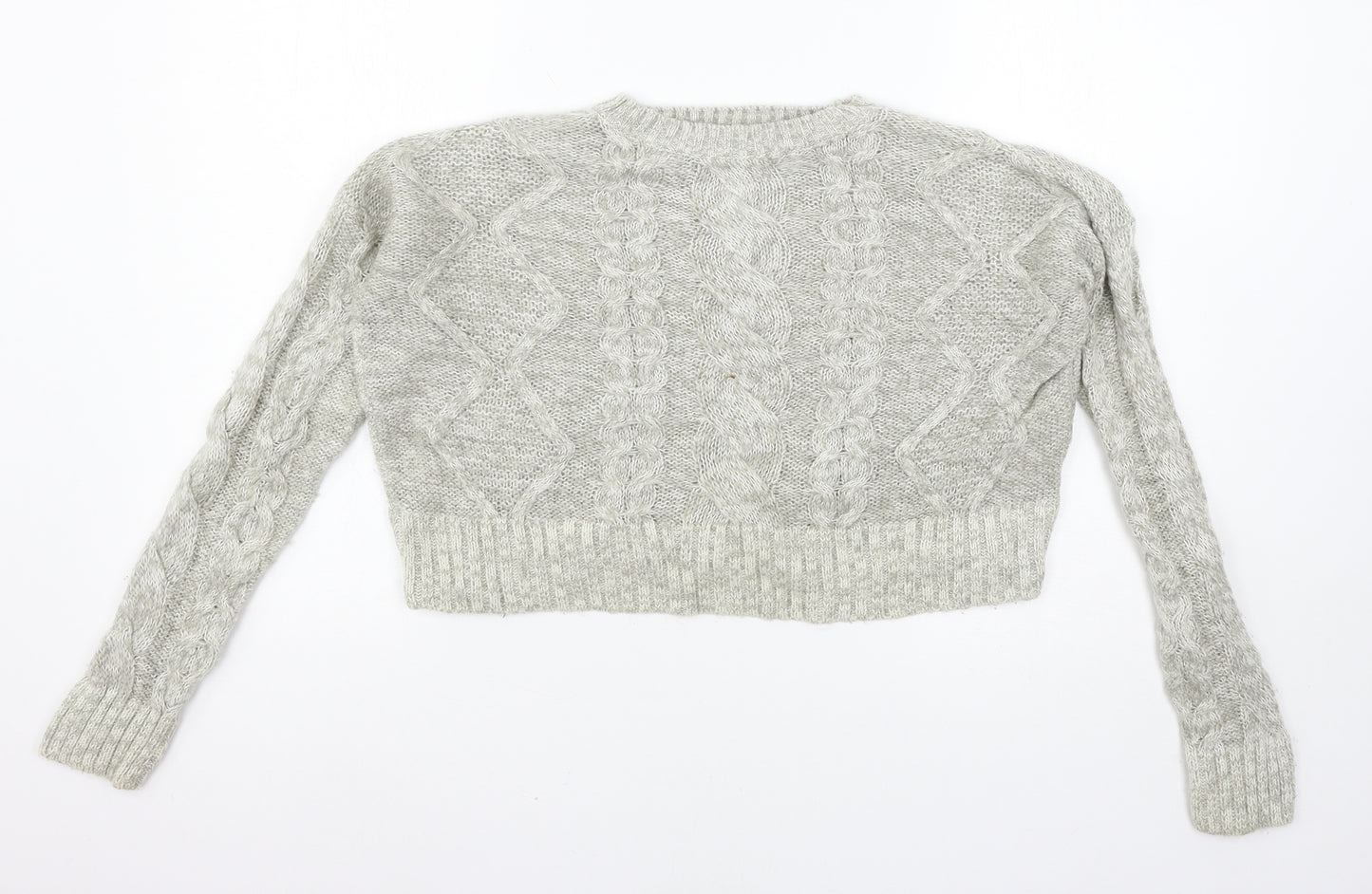 New Look Womens Grey  Knit Pullover Jumper Size M