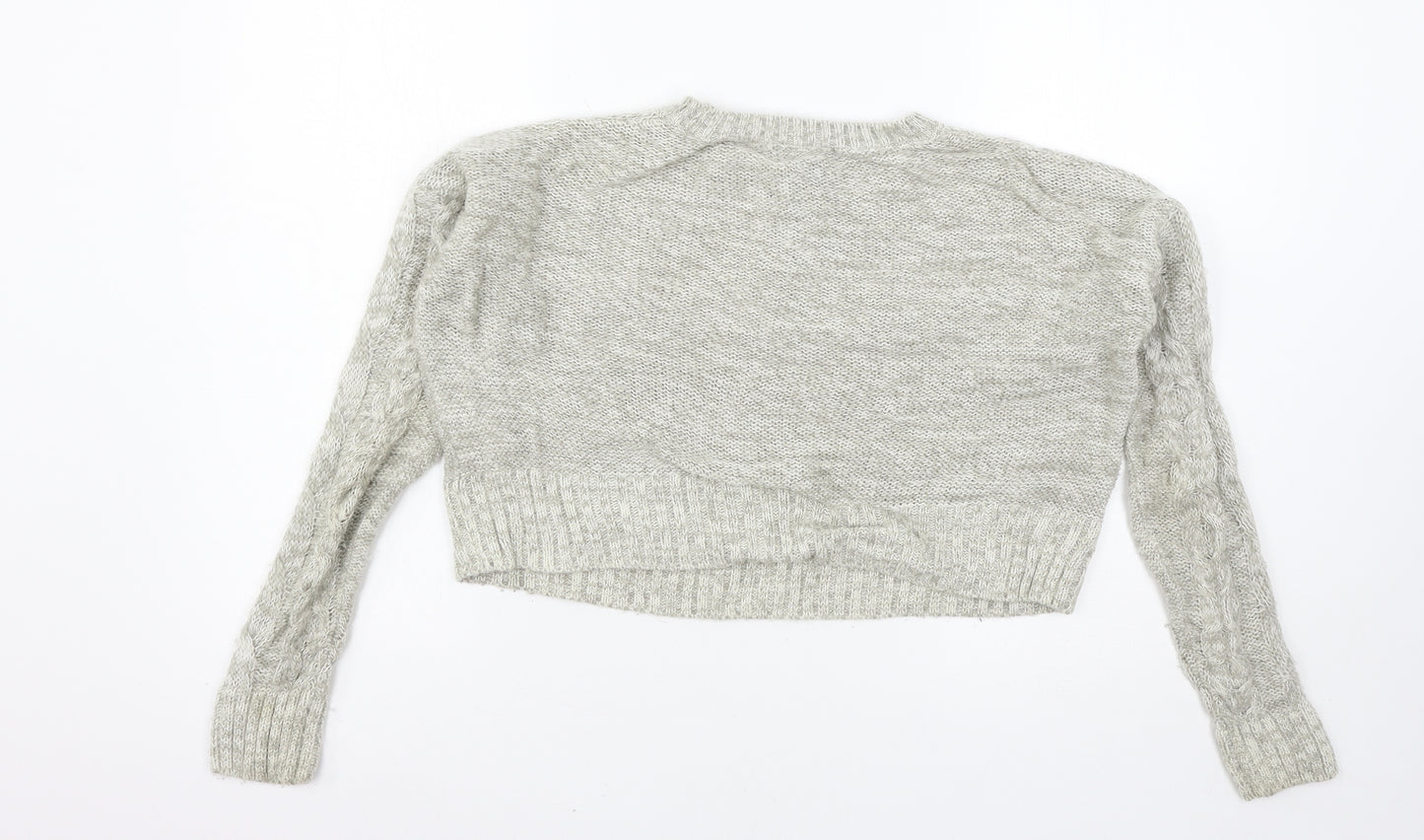 New Look Womens Grey  Knit Pullover Jumper Size M