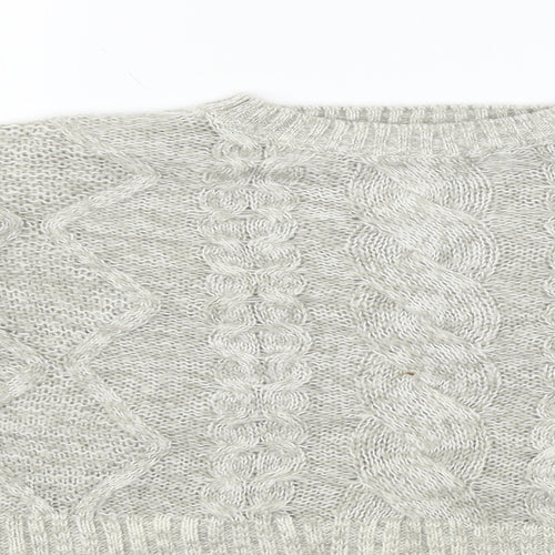 New Look Womens Grey  Knit Pullover Jumper Size M
