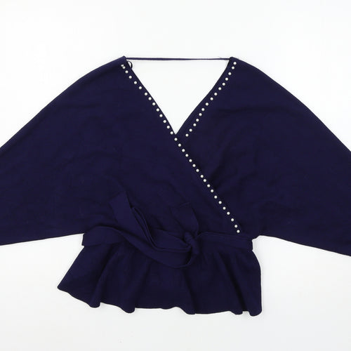 Blue Vanilla Womens Blue  Knit Pullover Jumper Size M