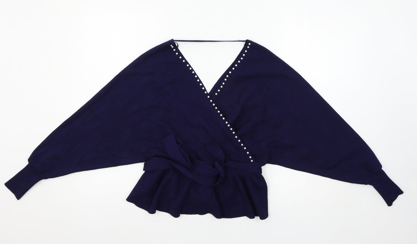 Blue Vanilla Womens Blue  Knit Pullover Jumper Size M