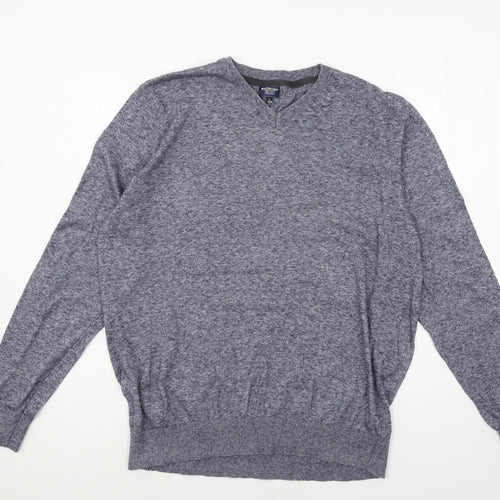 Boston Crew Mens Blue  Knit Pullover Jumper Size L