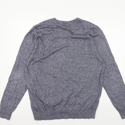 Boston Crew Mens Blue  Knit Pullover Jumper Size L