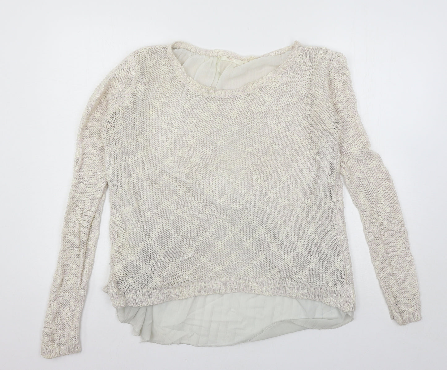 Cherry Womens Ivory  Knit Cardigan Jumper One Size