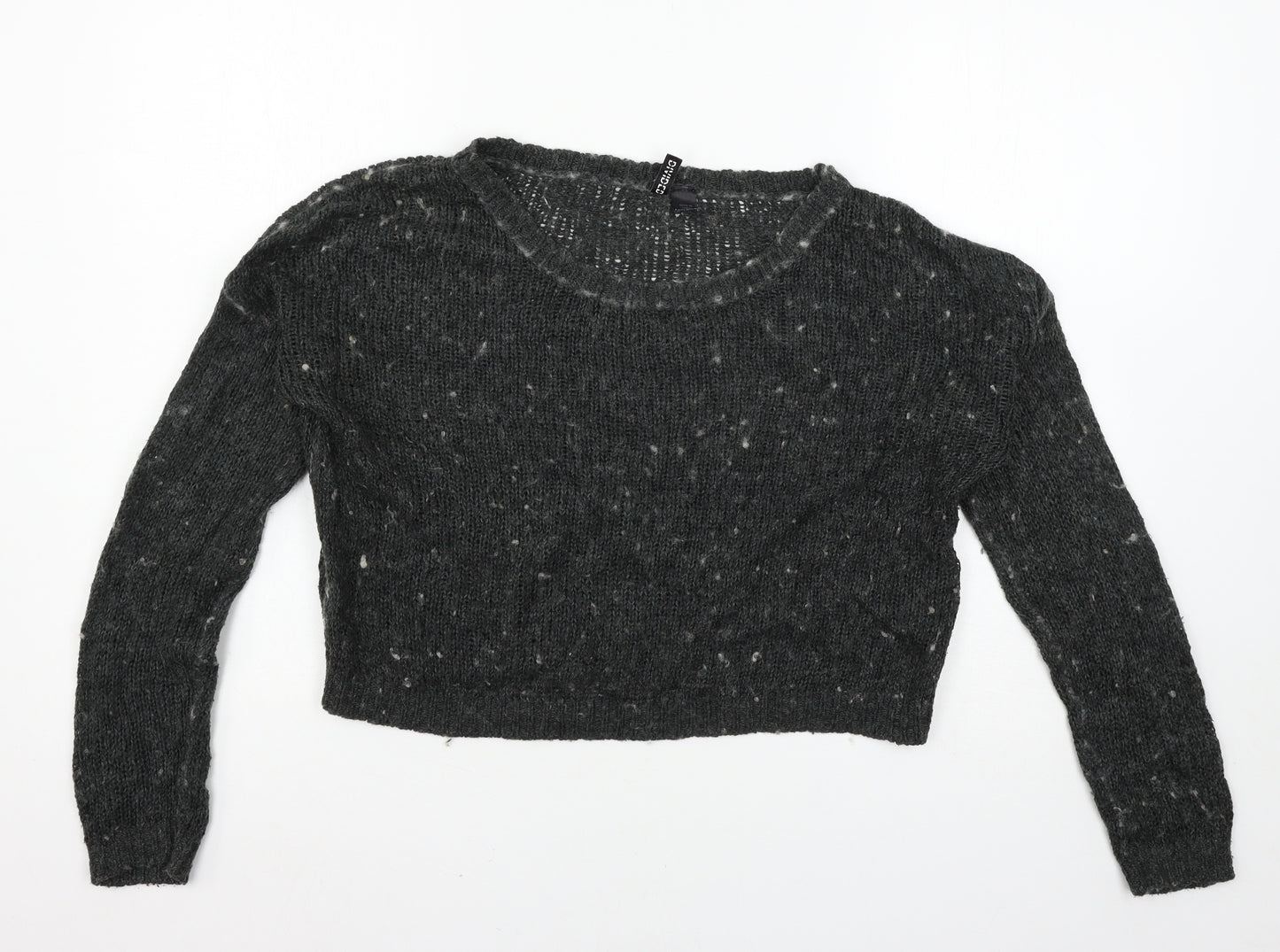 Divided Womens Grey  Knit Pullover Jumper Size 12
