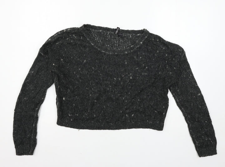 Divided Womens Grey  Knit Pullover Jumper Size 12
