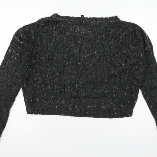 Divided Womens Grey  Knit Pullover Jumper Size 12