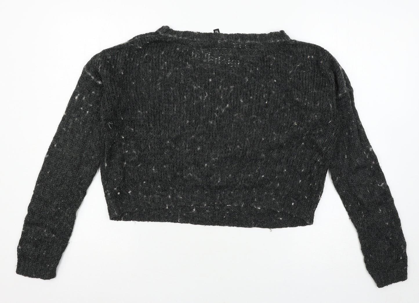 Divided Womens Grey  Knit Pullover Jumper Size 12