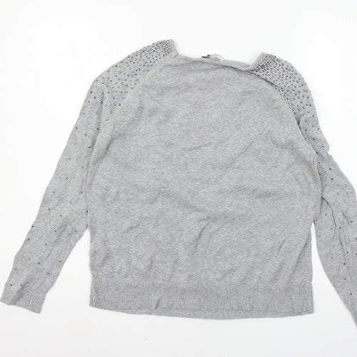Peacocks Womens Grey  Knit Pullover Jumper Size 12