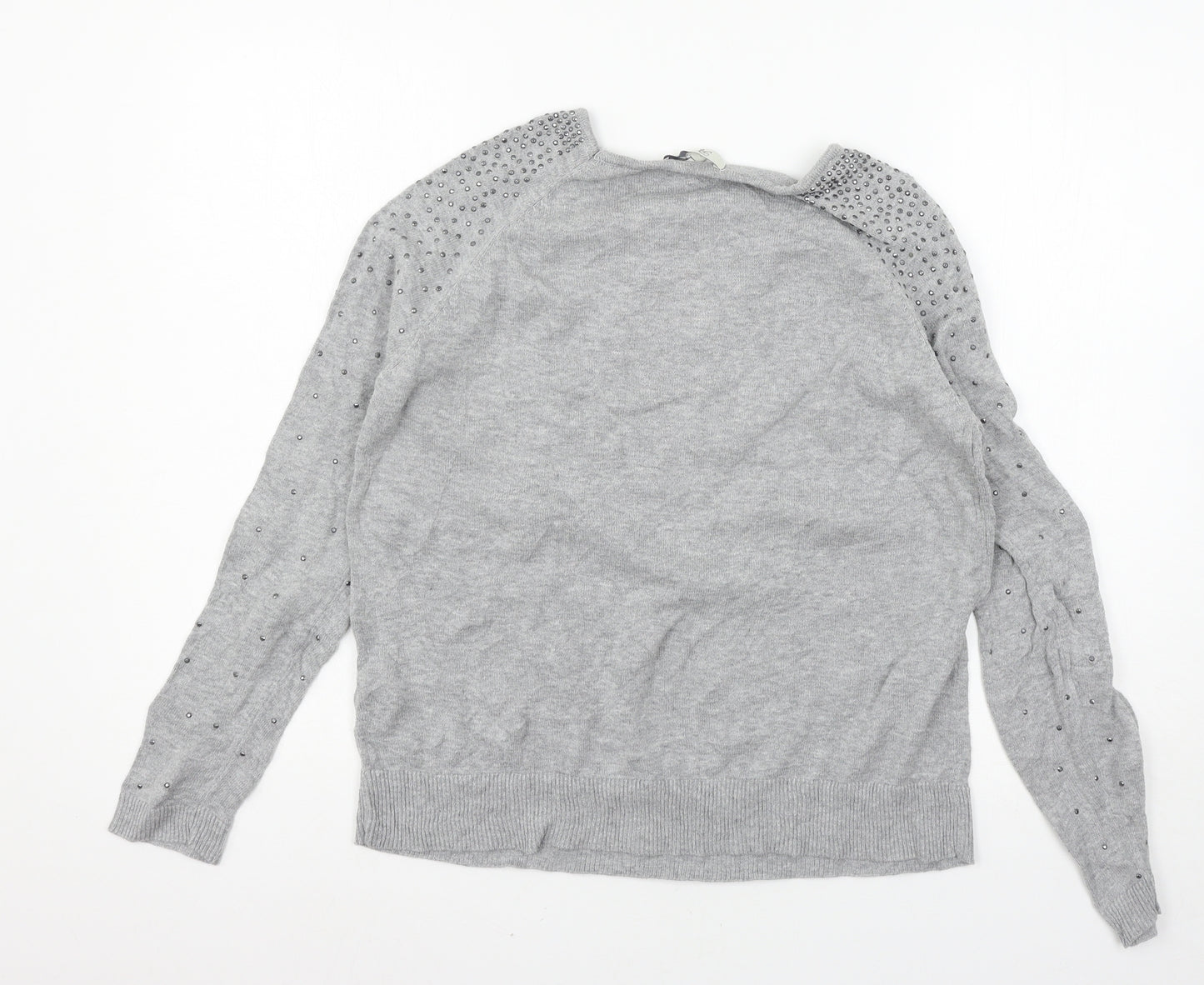 Peacocks Womens Grey  Knit Pullover Jumper Size 12
