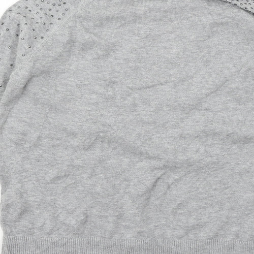 Peacocks Womens Grey  Knit Pullover Jumper Size 12