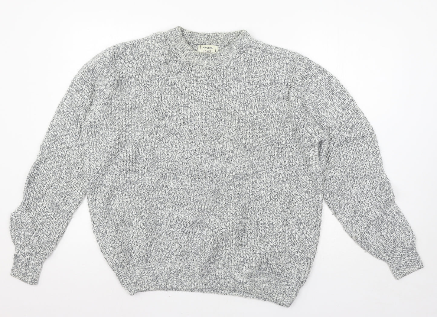 George Womens Grey  Knit Pullover Jumper Size L