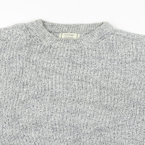 George Womens Grey  Knit Pullover Jumper Size L