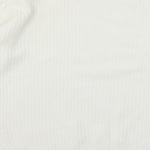 TU Womens White  Knit Pullover Jumper Size 8