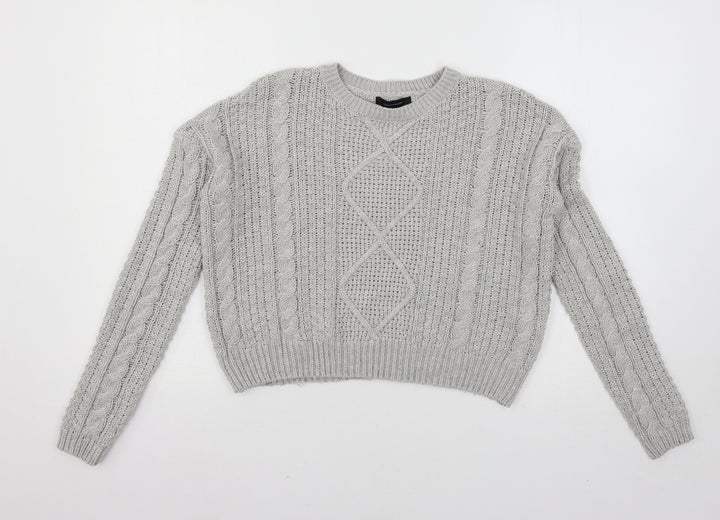 Atmosphere Womens Grey  Knit Pullover Jumper Size 6