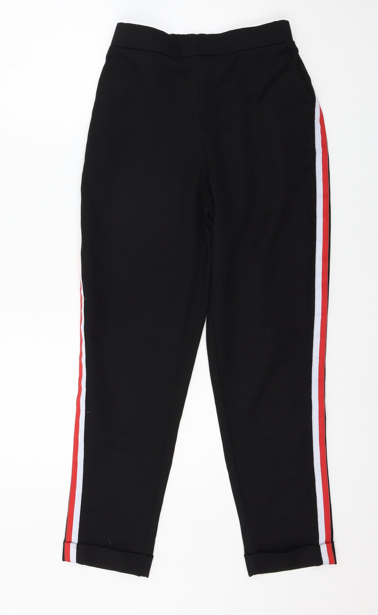 New Look Womens Black Striped  Trousers  Size 6 L26 in
