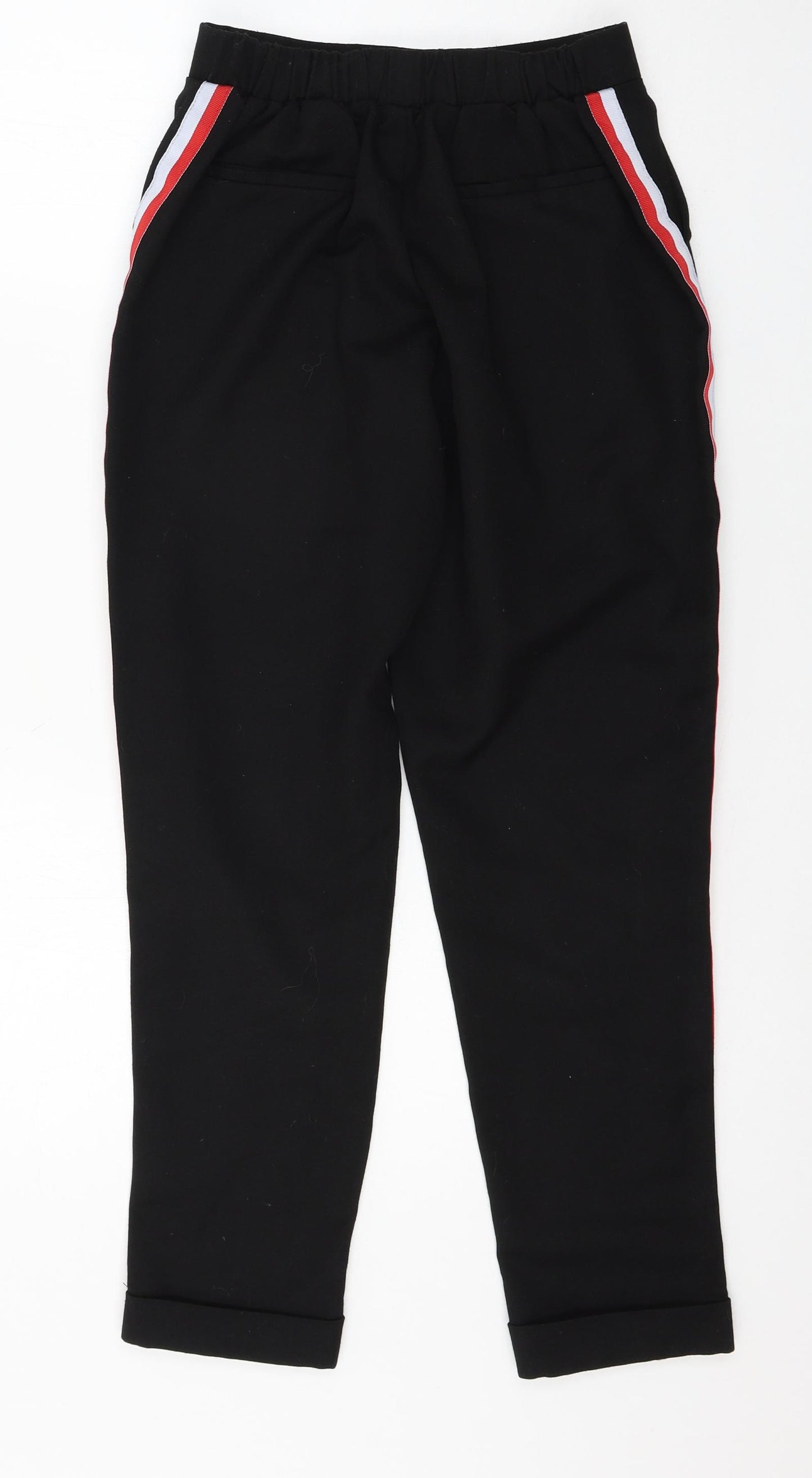 New Look Womens Black Striped  Trousers  Size 6 L26 in