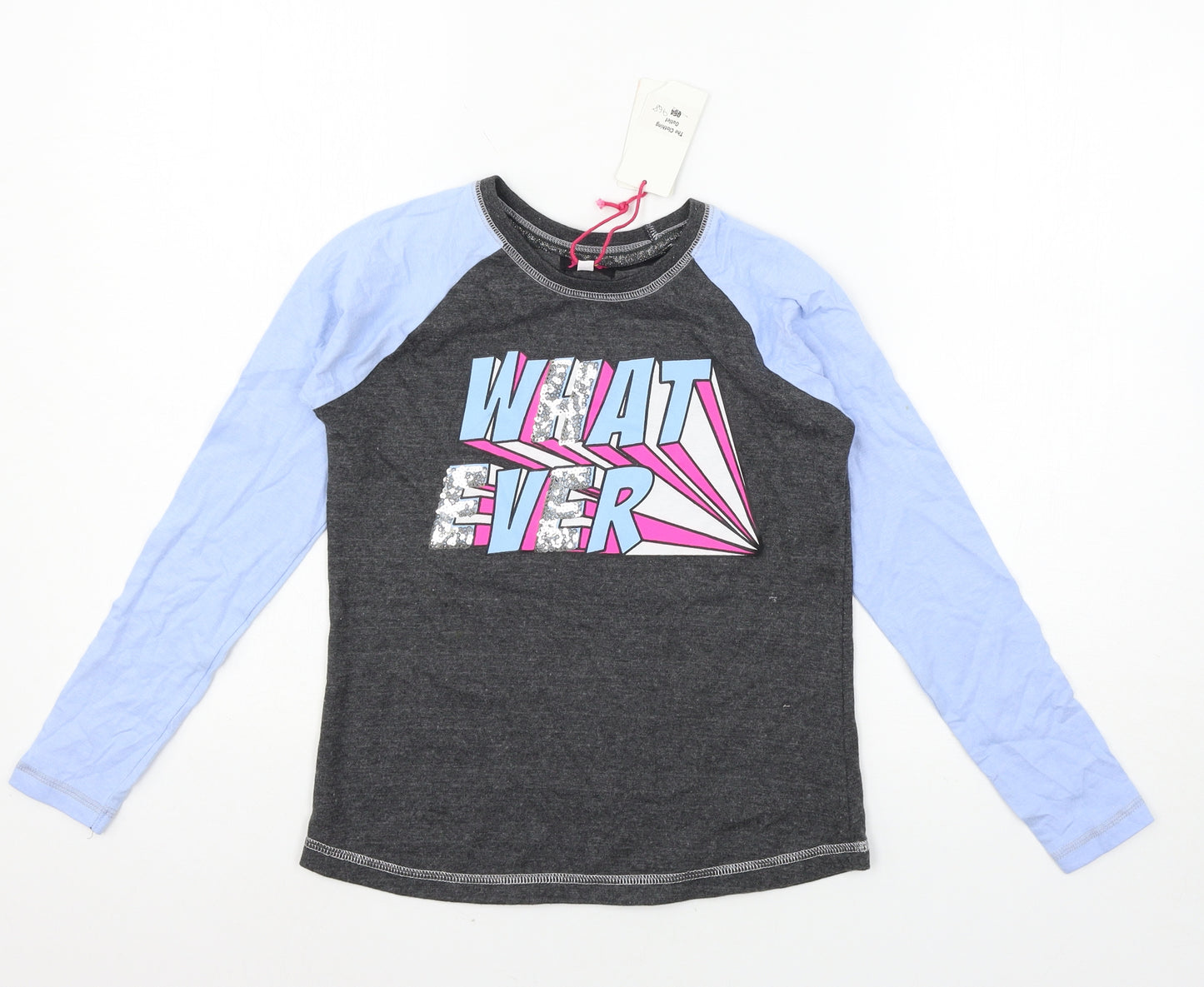 POP Girls Multicoloured Geometric Jersey Basic T-Shirt Size 6-7 Years  - Whatever