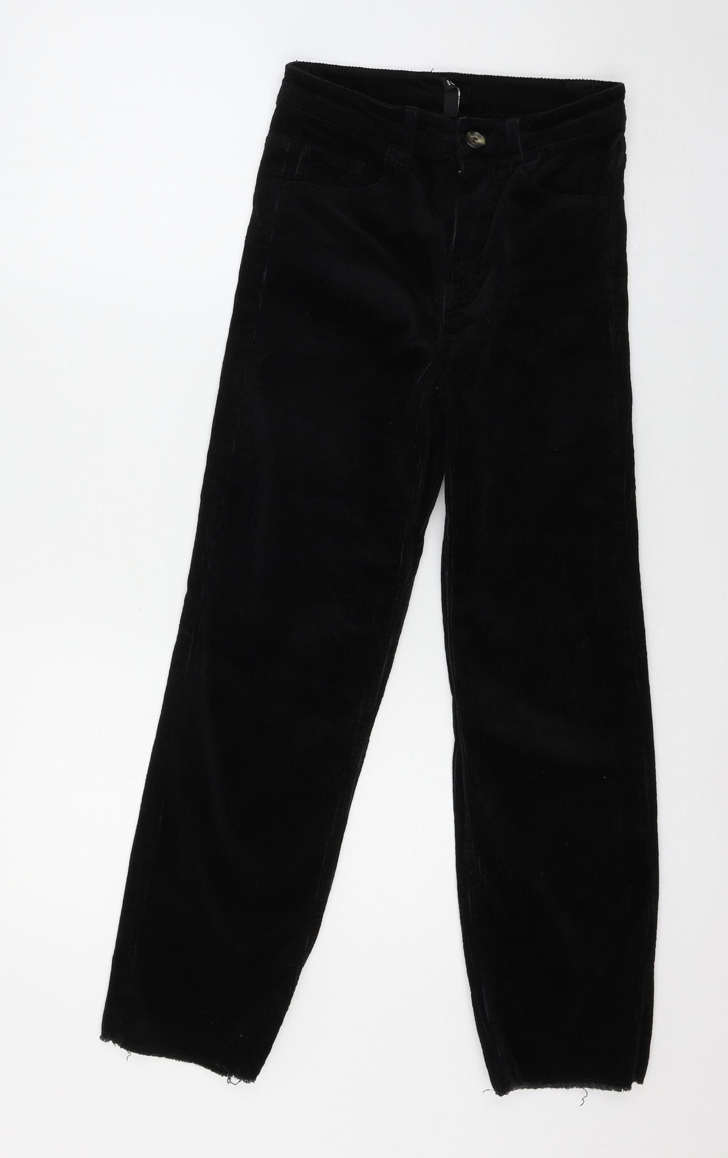 Divided Womens Black  Corduroy Trousers  Size 6 L26 in