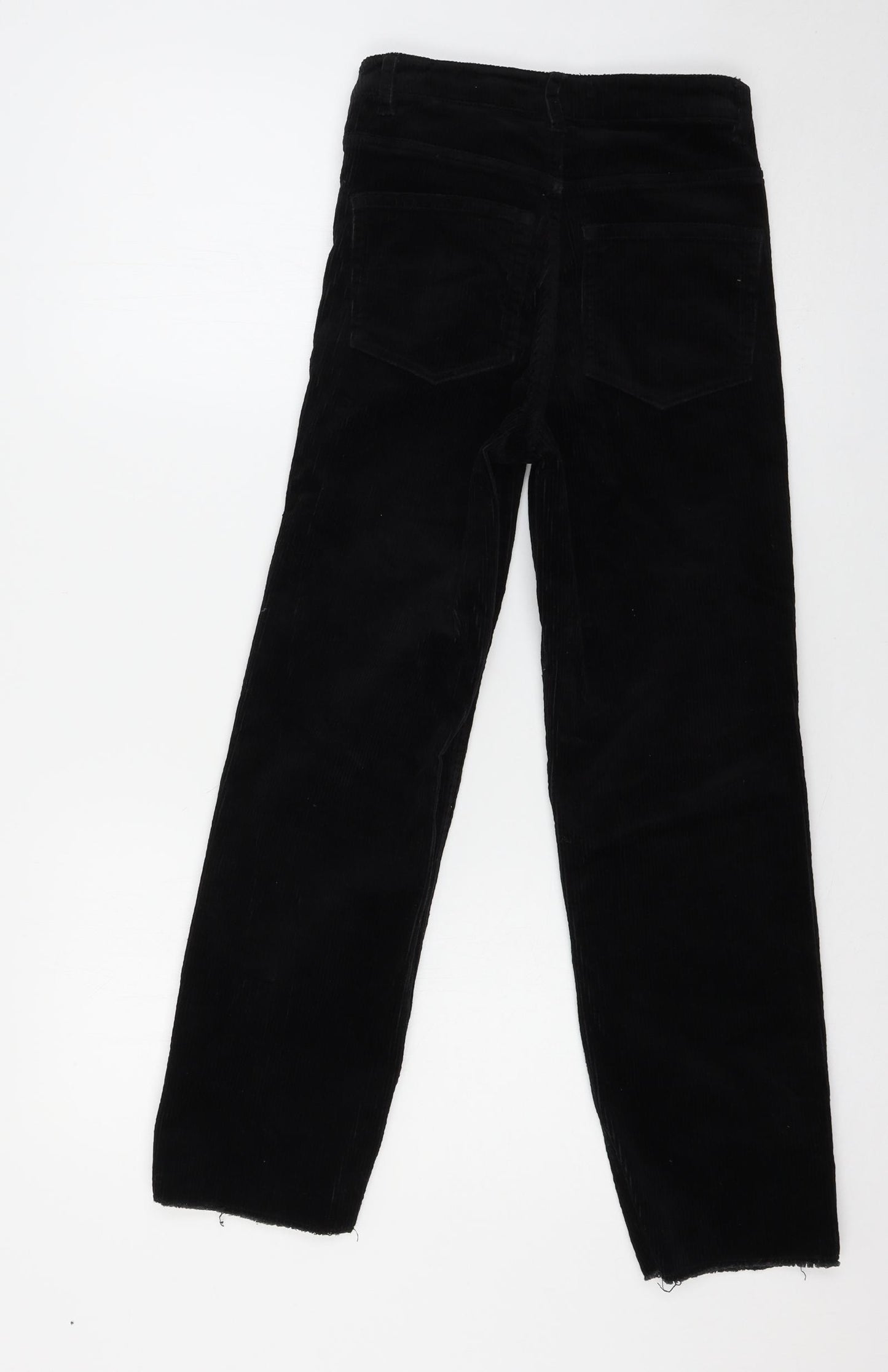 Divided Womens Black  Corduroy Trousers  Size 6 L26 in
