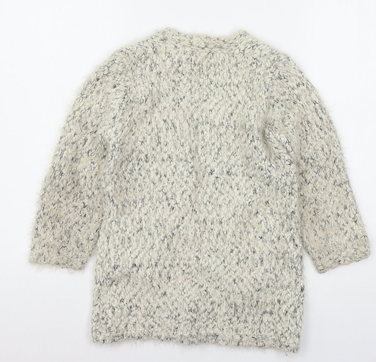 Marks and Spencer Girls Ivory  Knit Cardigan Jumper Size 7-8 Years