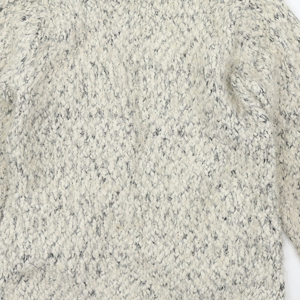 Marks and Spencer Girls Ivory  Knit Cardigan Jumper Size 7-8 Years