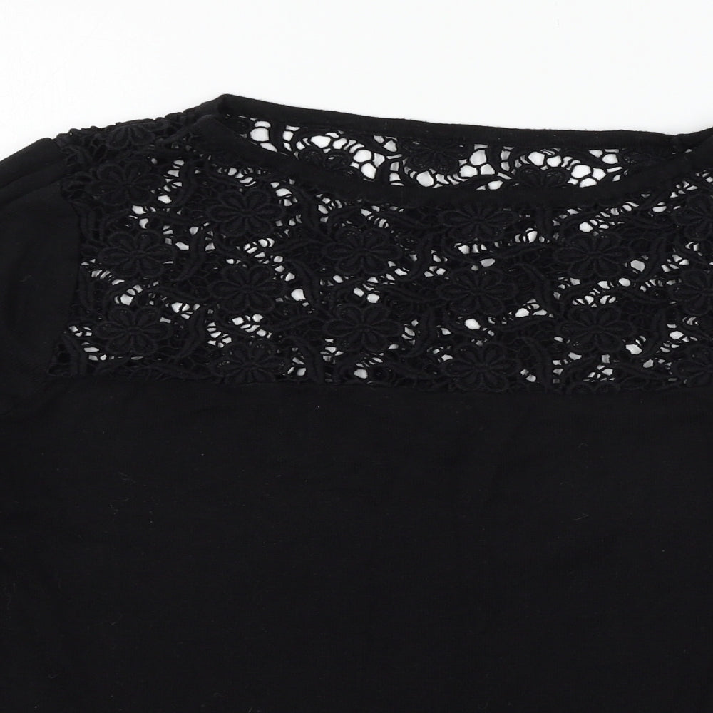 Monsoon Womens Black  Knit Pullover Jumper Size 18
