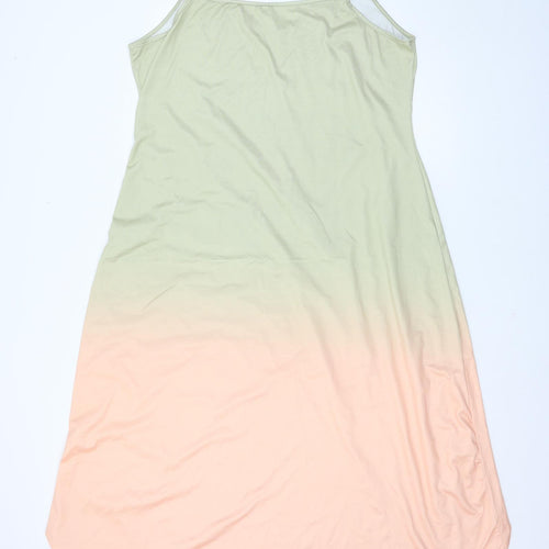 Preworn Womens Multicoloured Geometric Jersey Slip Dress  Size 4XL  - Hippy Fancy Dress