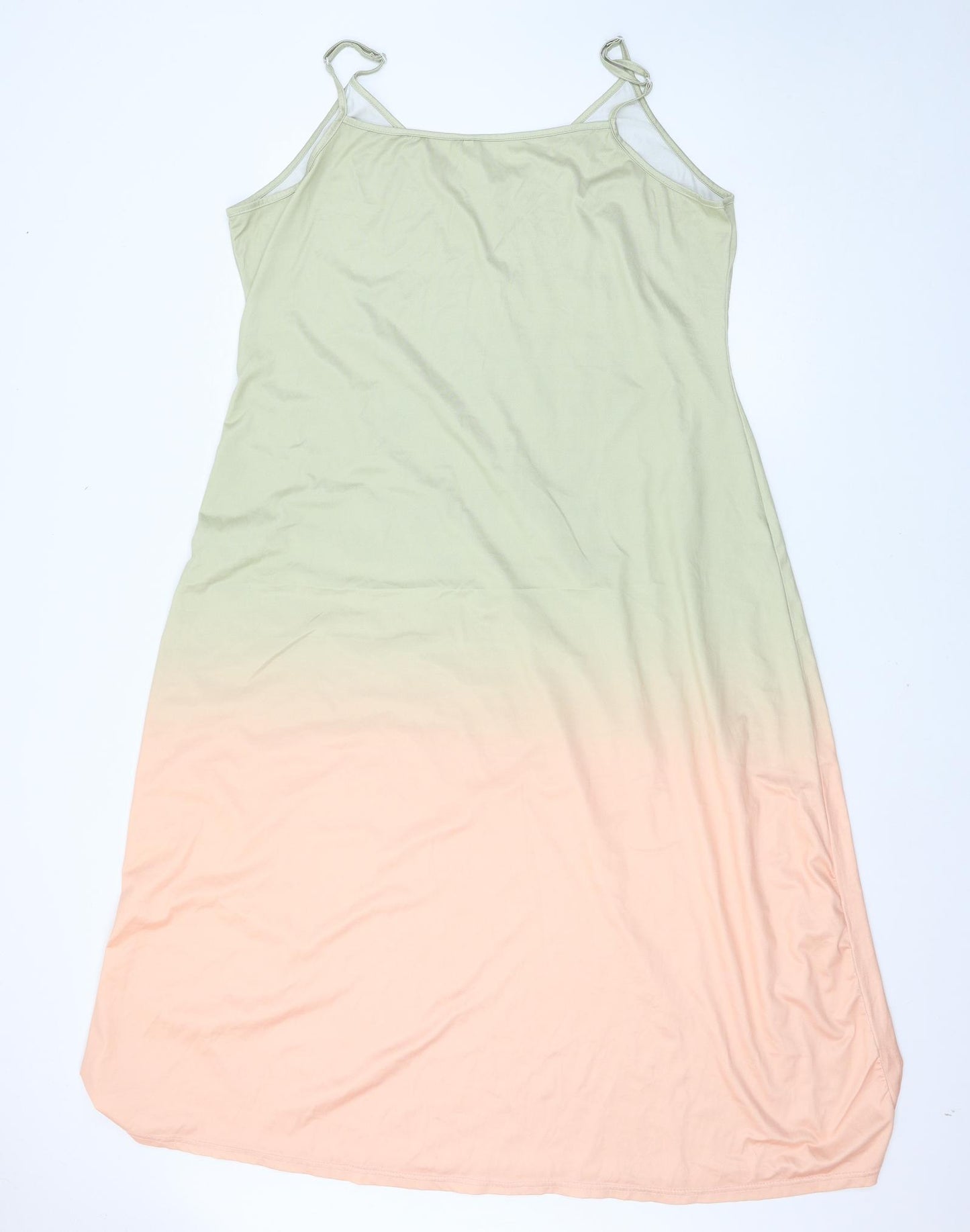Preworn Womens Multicoloured Geometric Jersey Slip Dress  Size 4XL  - Hippy Fancy Dress