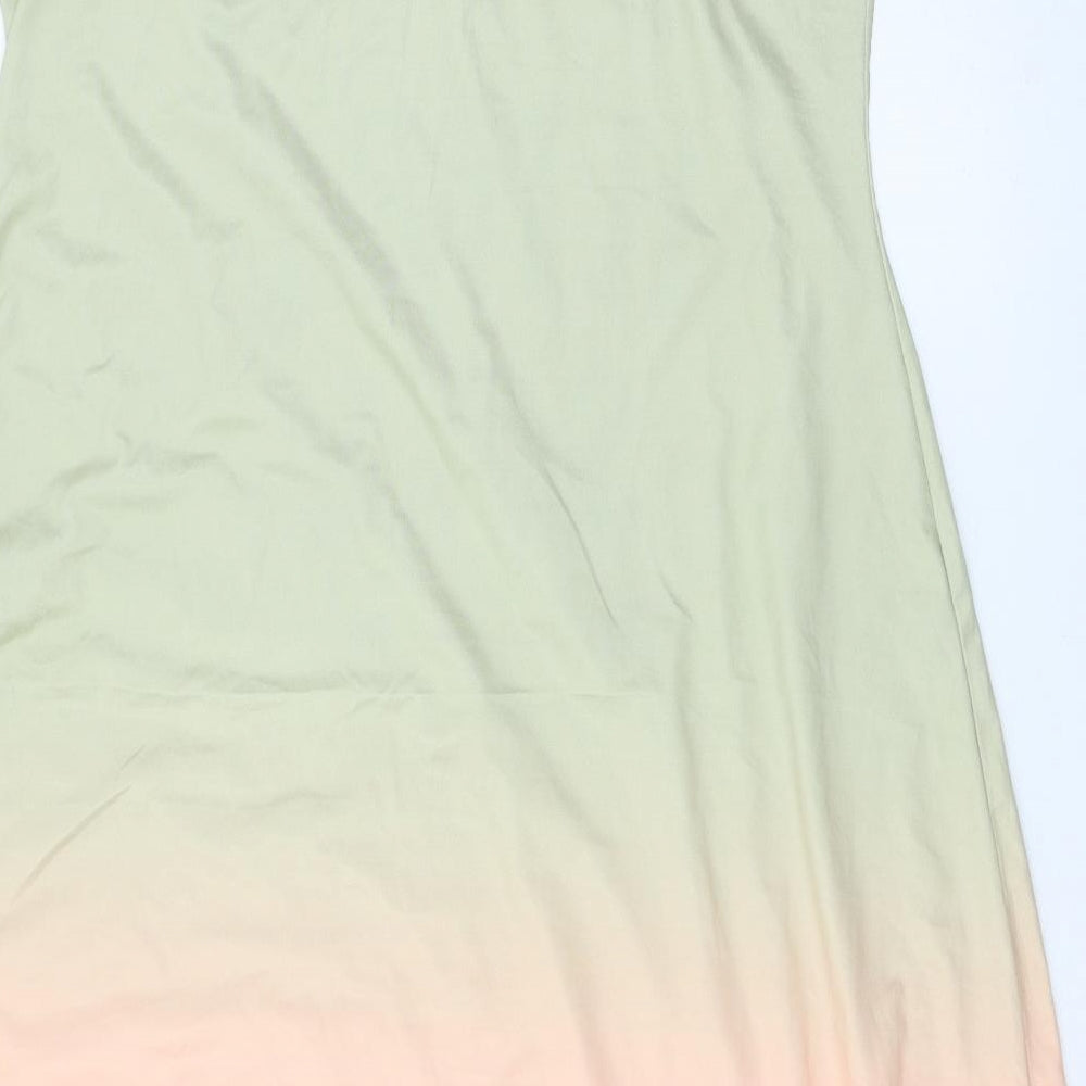 Preworn Womens Multicoloured Geometric Jersey Slip Dress  Size 4XL  - Hippy Fancy Dress