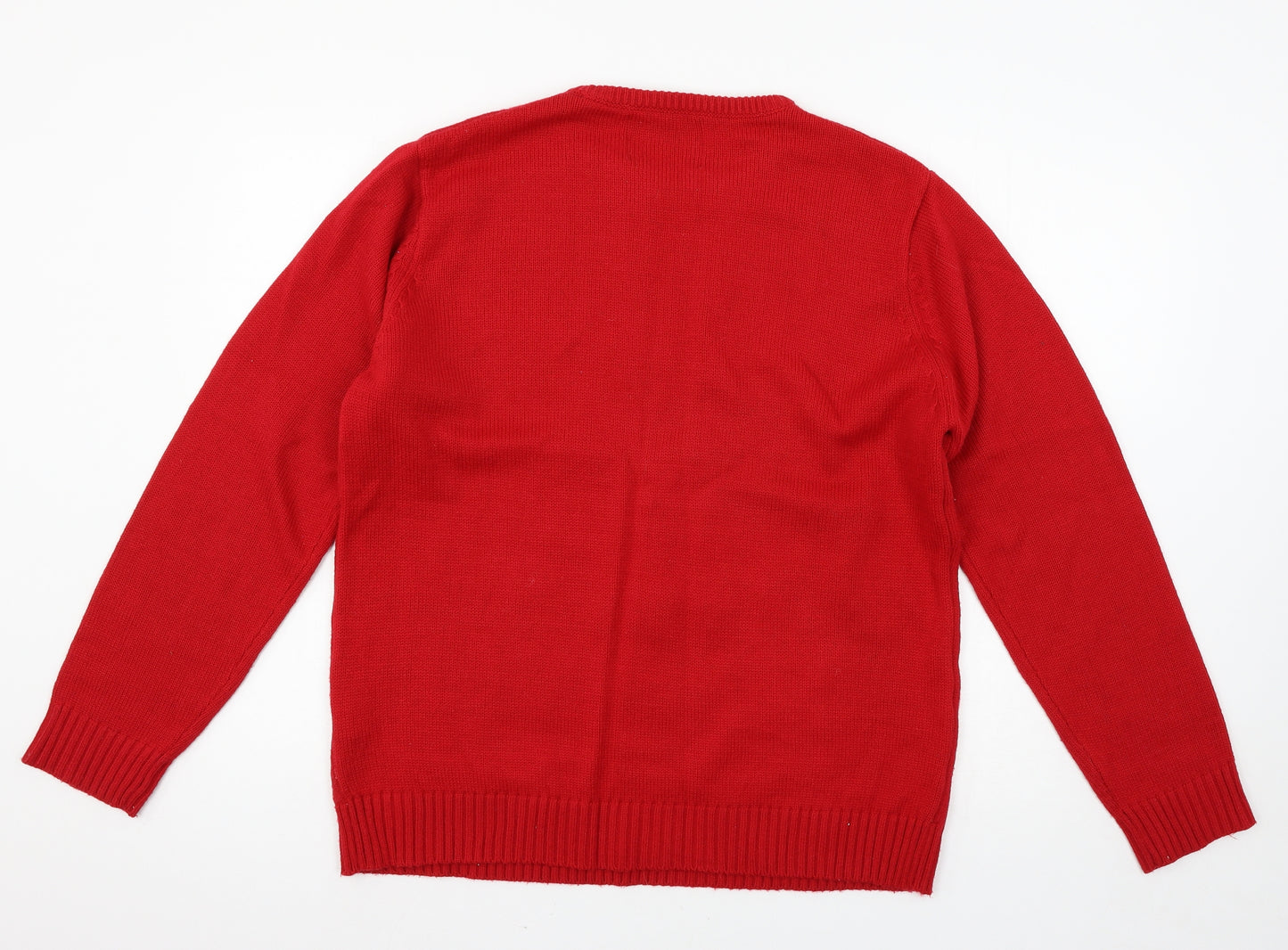 Cedar Wood State Mens Red  Knit Pullover Jumper Size XL  - Rudolph