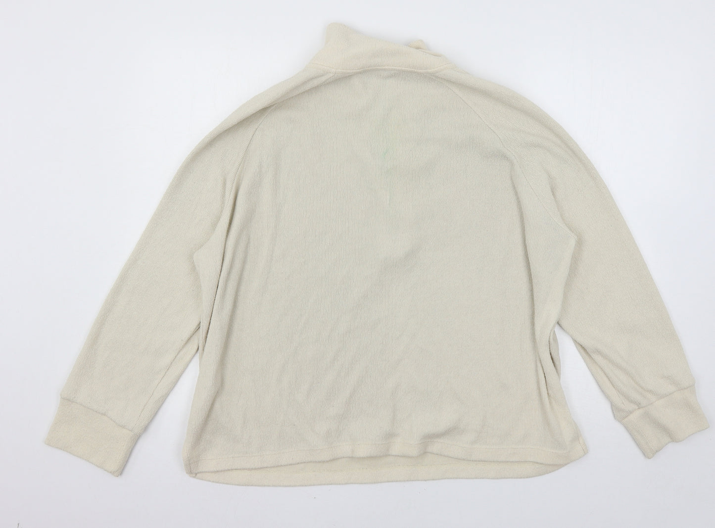 TU Womens Ivory  Jersey Pullover Sweatshirt Size 12