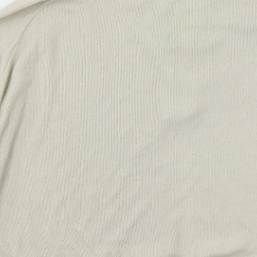 TU Womens Ivory  Jersey Pullover Sweatshirt Size 12