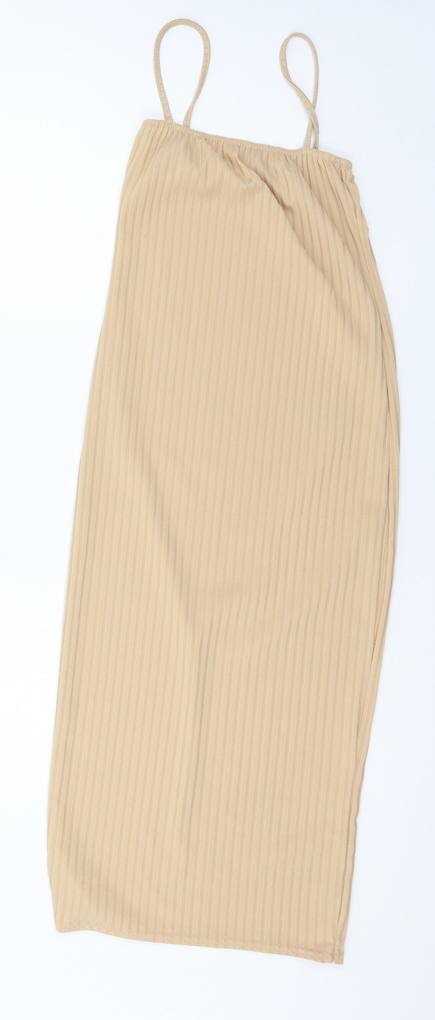 I SAW IT FIRST Womens Beige  Jersey Slip Dress  Size 12